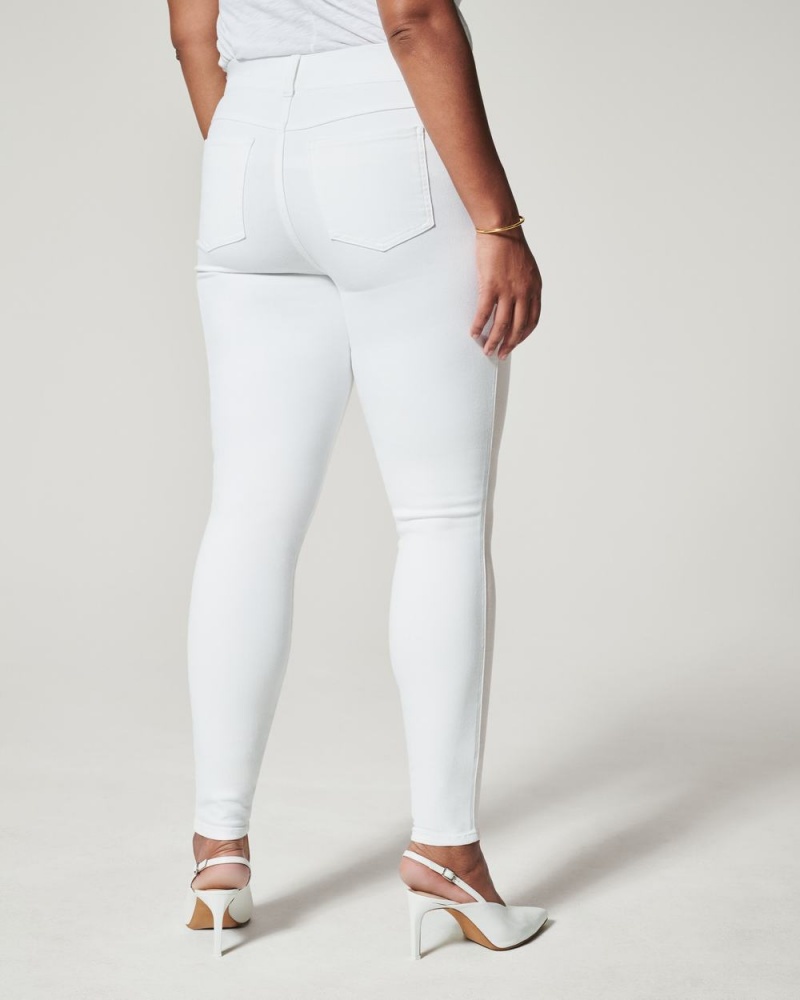 Spanx Ankle Skinny Jeans White | 02746-RZSF