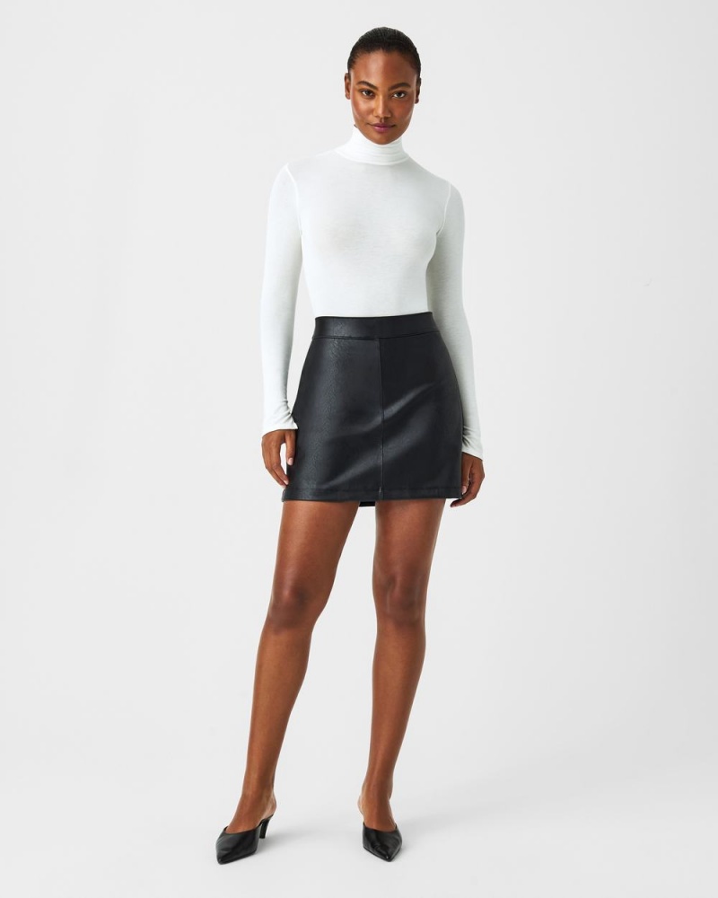 Spanx Better Base Long Sleeve Turtleneck Tops White | 07831-IFLK