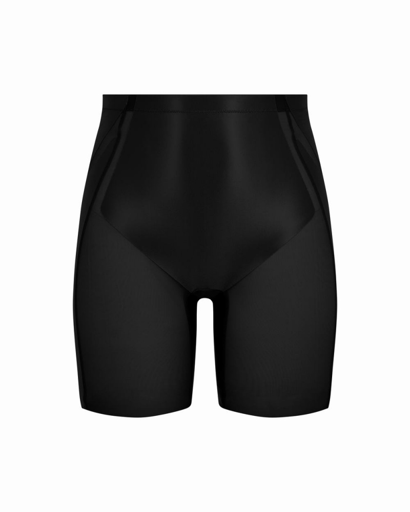 Spanx Booty-Lifting Mid-Thigh Shorts Black | 92150-YQDW