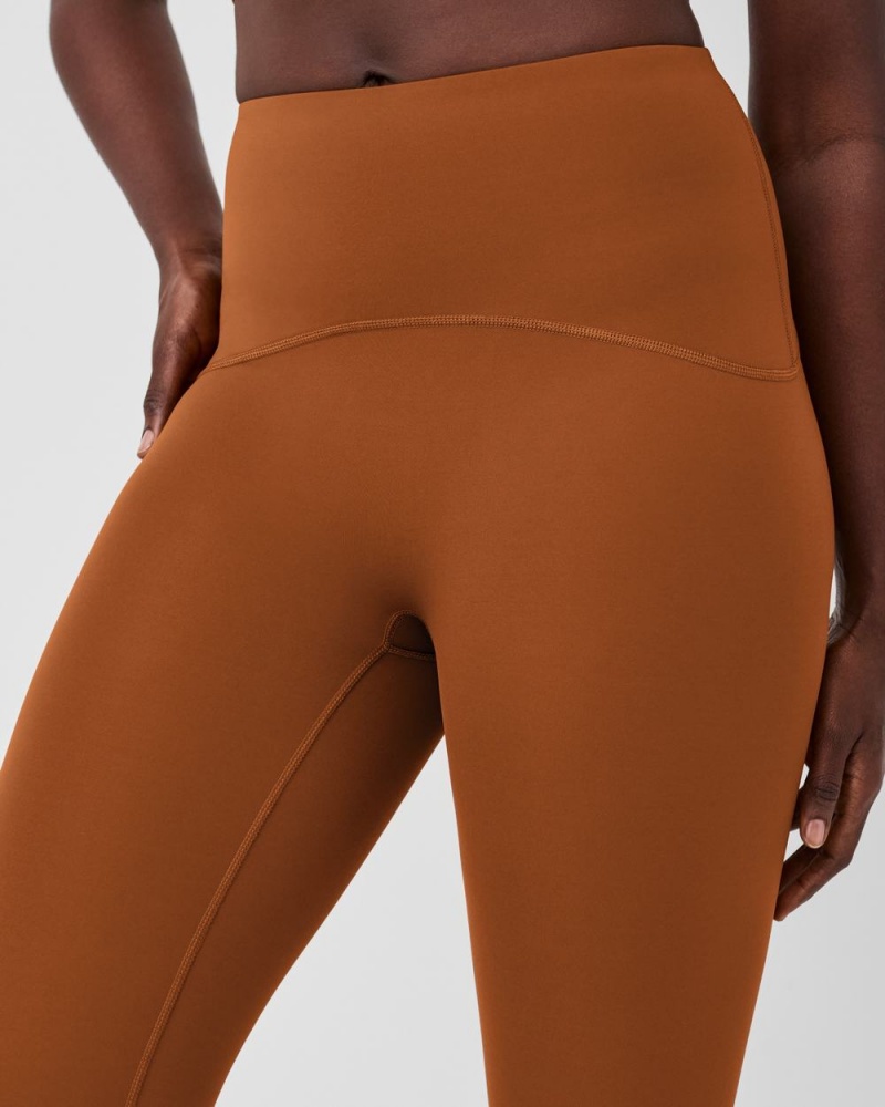 Spanx Booty Boost® Active 7/8 Leggings Brown | 46172-UXEI