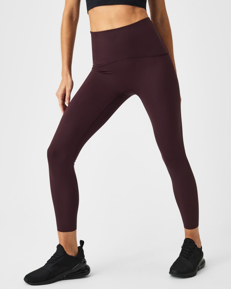 Spanx Booty Boost® Active 7/8 Leggings Burgundy | 80649-NDMH