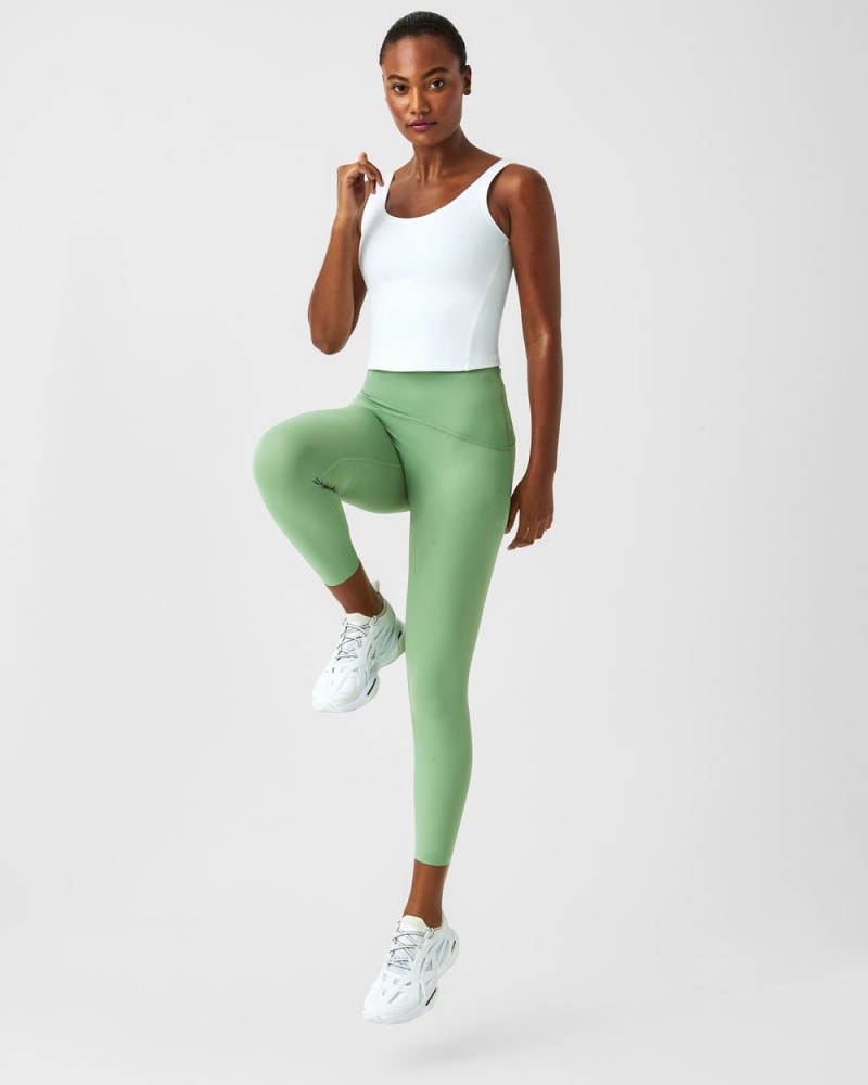 Spanx Booty Boost® Active 7/8 Leggings Green | 38621-KITG