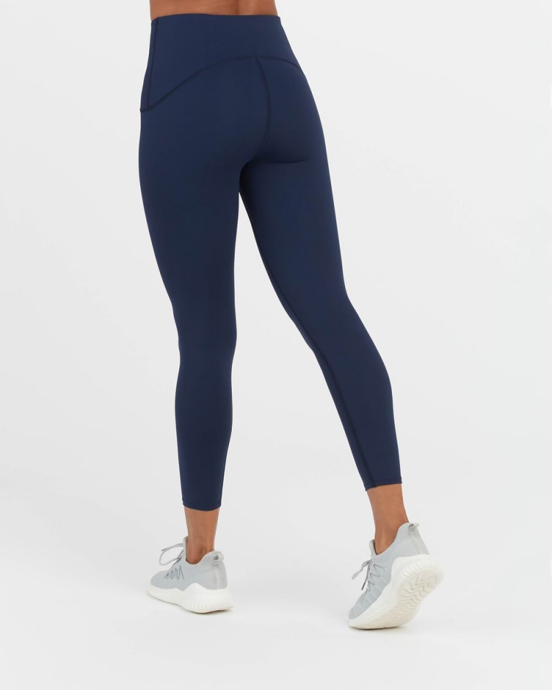 Spanx Booty Boost® Active 7/8 Leggings Navy | 19352-SXQN