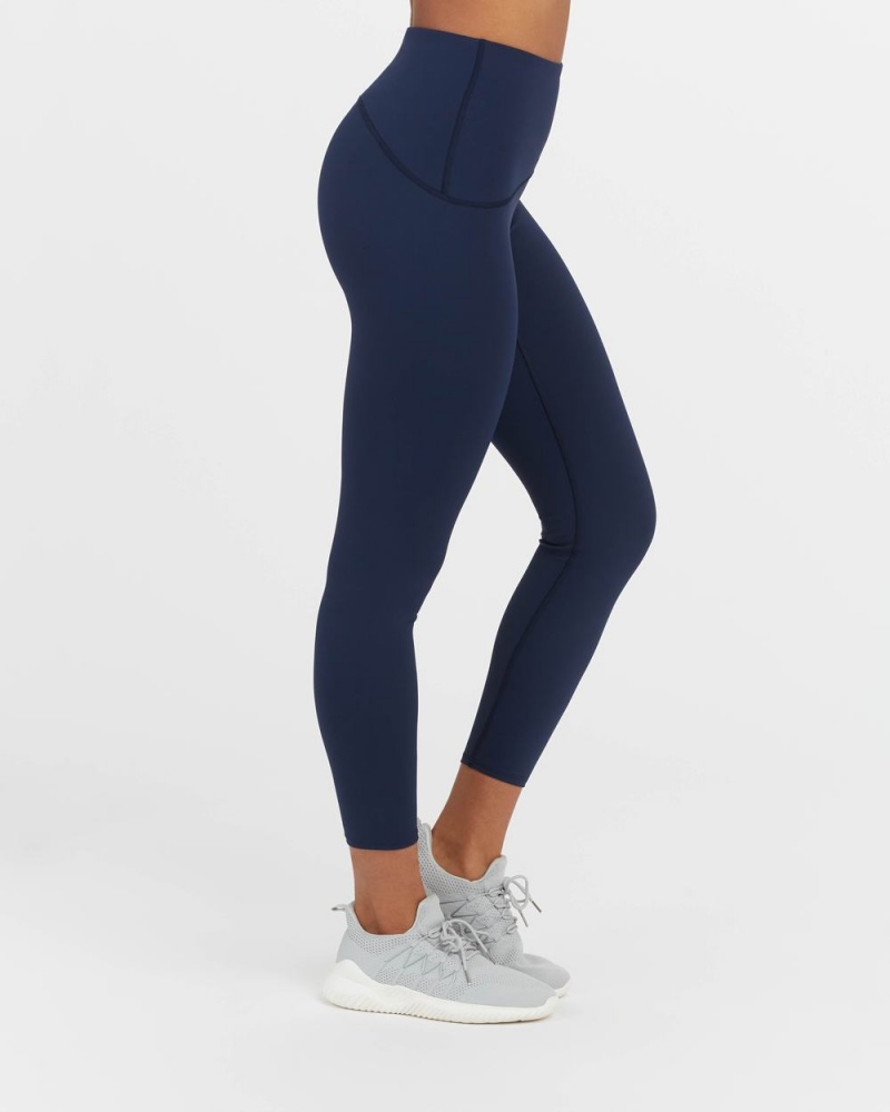 Spanx Booty Boost® Active 7/8 Leggings Navy | 19352-SXQN