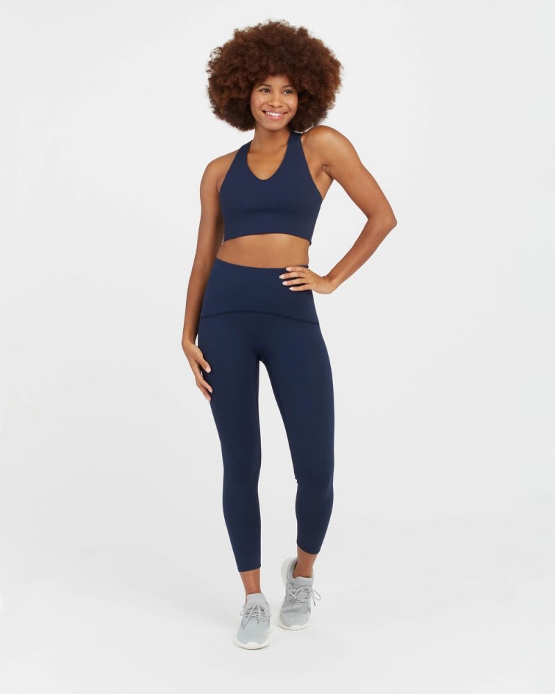 Spanx Booty Boost® Active 7/8 Leggings Navy | 19352-SXQN