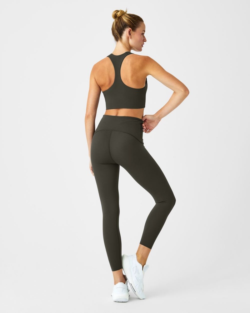 Spanx Booty Boost® Active 7/8 Leggings Olive | 08469-PYLF