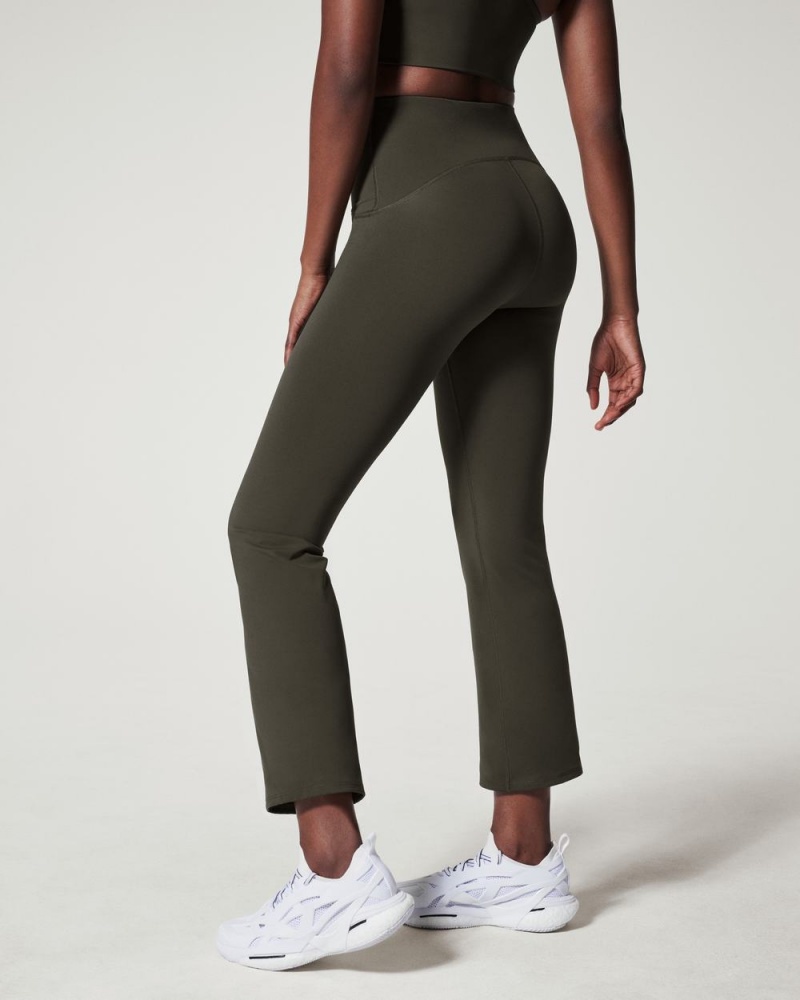 Spanx Booty Boost® Active Ankle Flare Pants Olive | 47013-NCZK