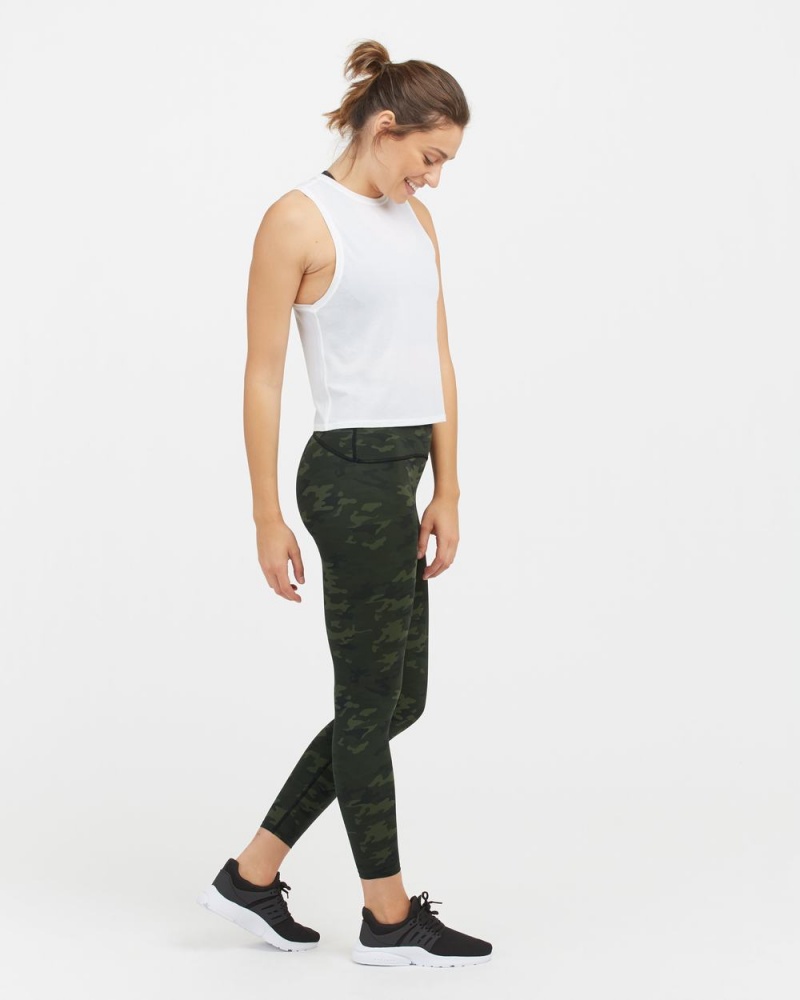 Spanx Booty Boost® Active Camo 7/8 Leggings Green Camo | 15986-JPFA