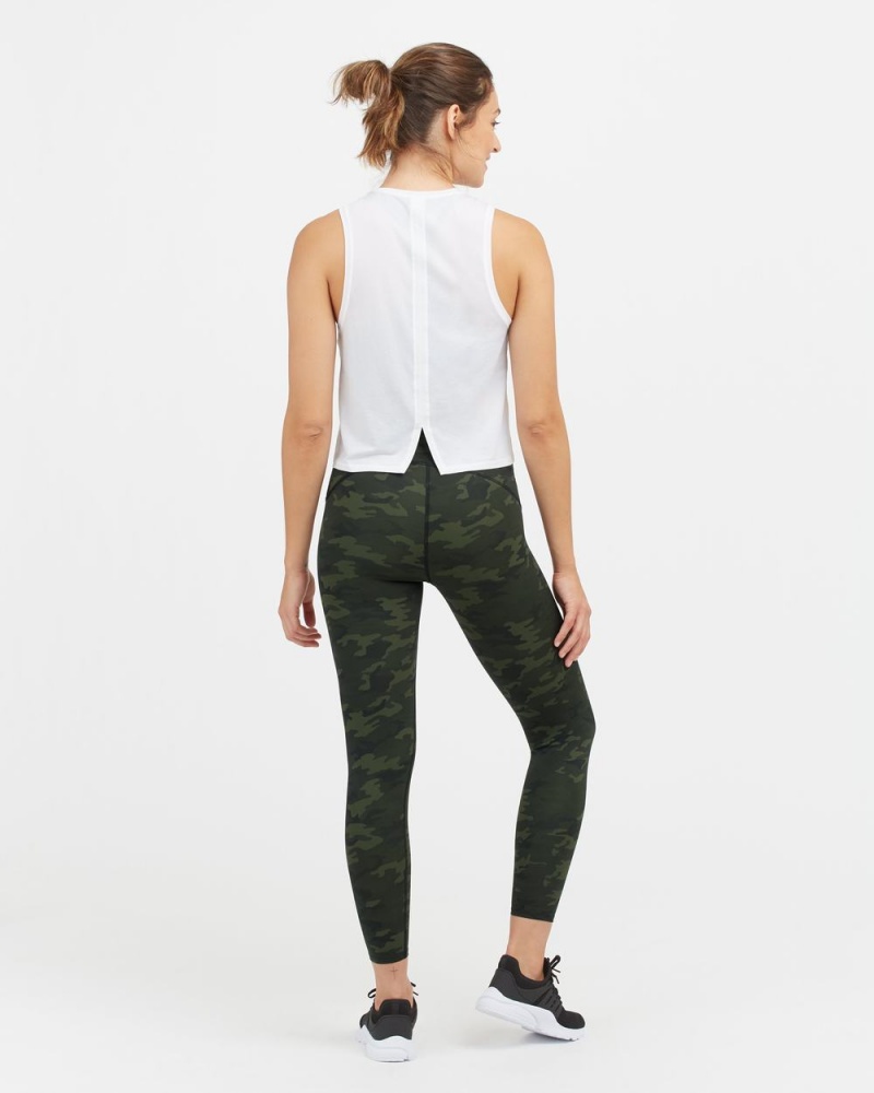 Spanx Booty Boost® Active Camo 7/8 Leggings Green Camo | 15986-JPFA