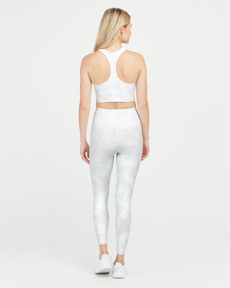 Spanx Booty Boost® Active Camo 7/8 Leggings White Camo | 95280-FMTI