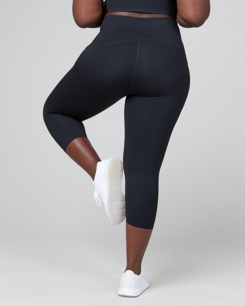 Spanx Booty Boost® Active Cropped Leggings Black | 25087-WOMV