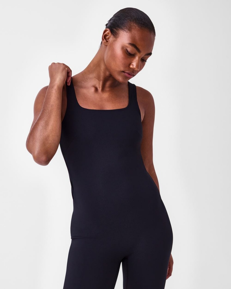 Spanx Booty Boost® Active Flare Jumpsuits Black | 20319-IDEF