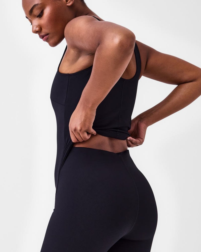 Spanx Booty Boost® Active Flare Jumpsuits Black | 20319-IDEF