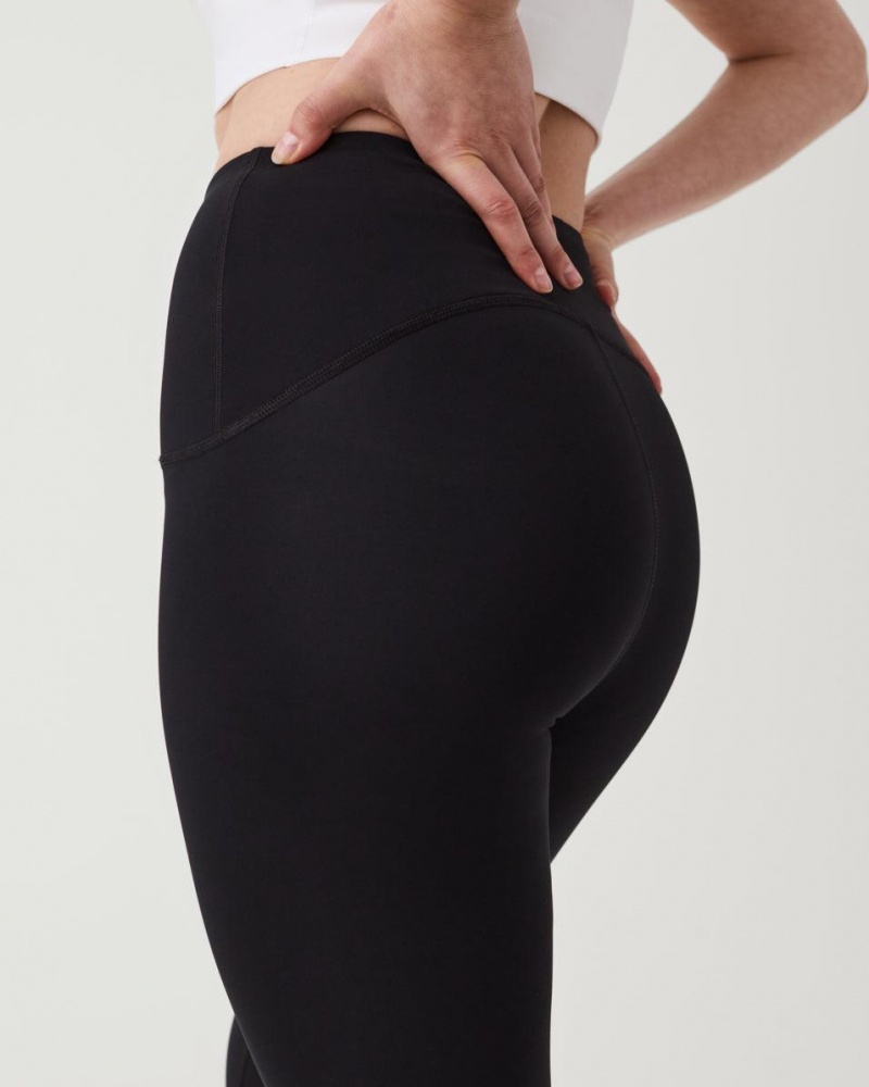 Spanx Booty Boost® Active Knee Leggings Black | 42159-JOBQ