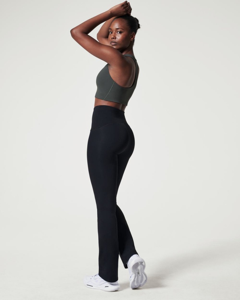 Spanx Booty Boost® Flare Yoga Leggings Black | 69231-BLZI