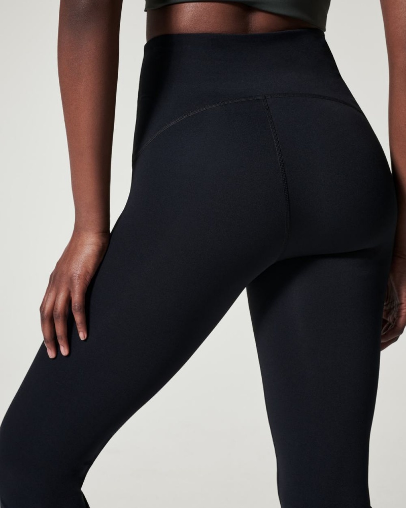 Spanx Booty Boost® Flare Yoga Leggings Black | 69231-BLZI