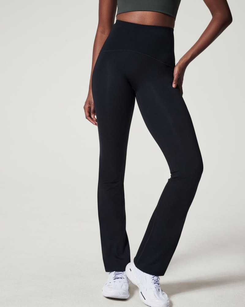 Spanx Booty Boost® Flare Yoga Leggings Black | 69231-BLZI