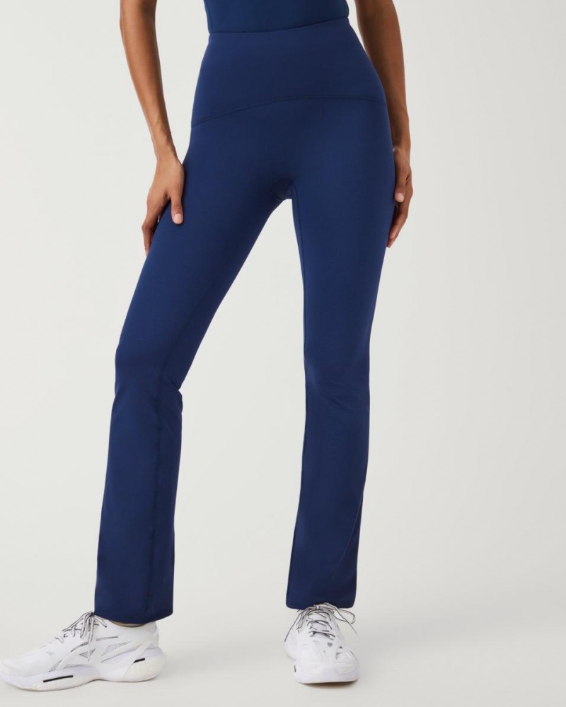 Spanx Booty Boost® Flare Yoga Leggings Navy | 08972-BMUF