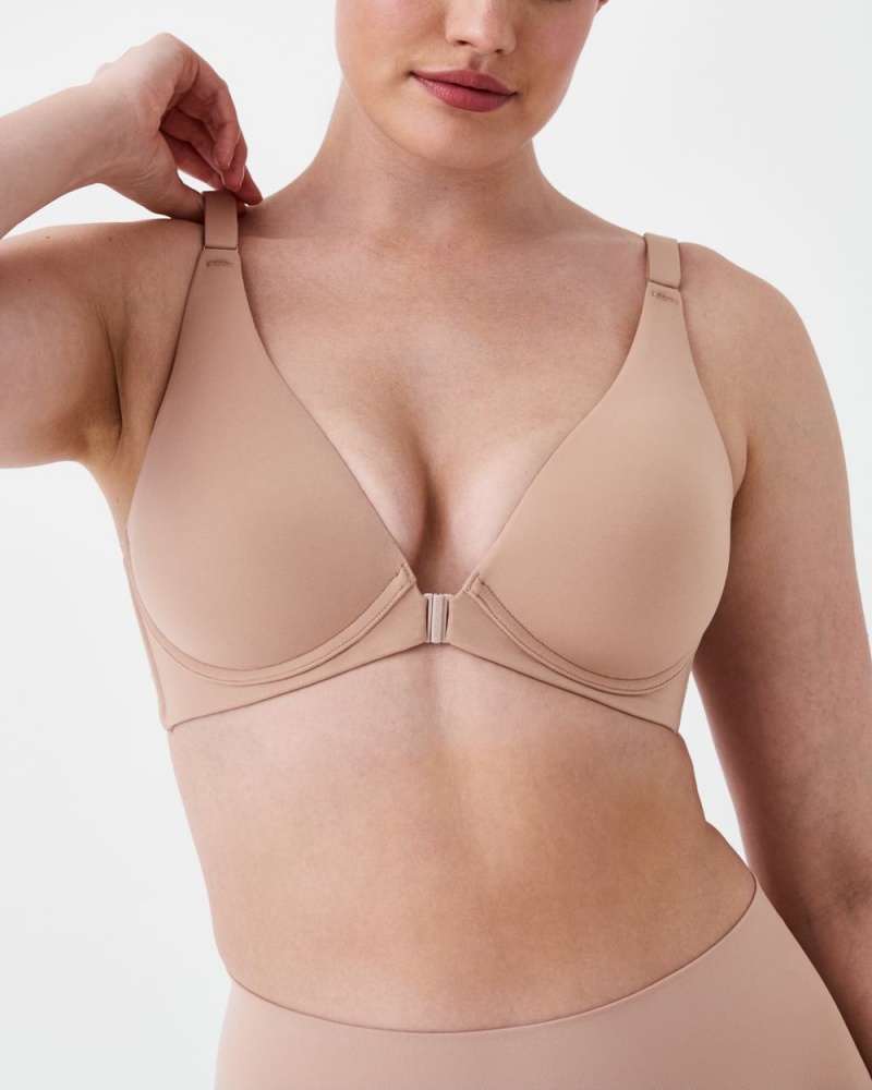 Spanx Bra-llelujah!® Adjustable Plunge Wireless Lift Bras Beige | 20964-VMBZ