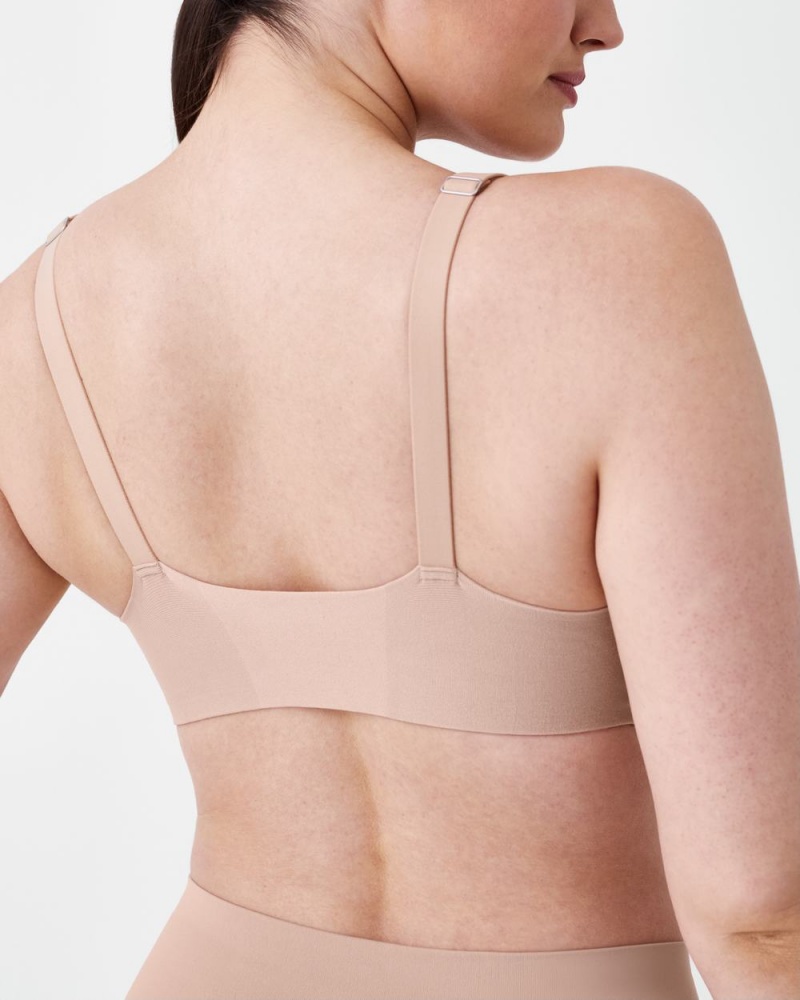 Spanx Bra-llelujah!® Adjustable Plunge Wireless Lift Bras Beige | 20964-VMBZ