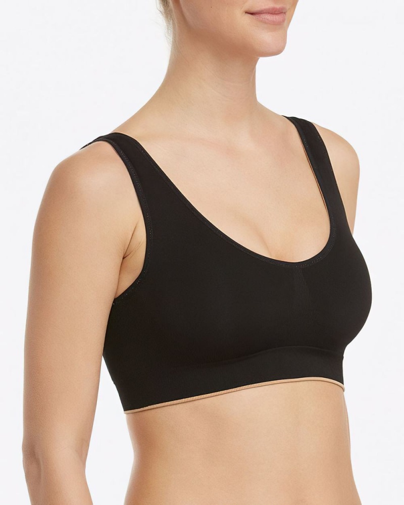 Spanx Breast of Both Worlds® Reversible Comfort Bras Black | 75382-RKCN