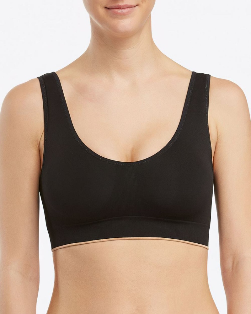 Spanx Breast of Both Worlds® Reversible Comfort Bras Black | 75382-RKCN