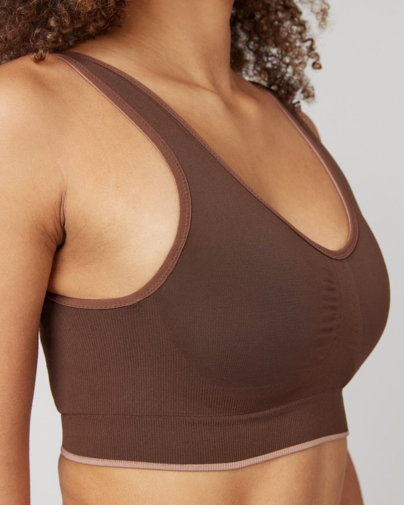 Spanx Breast of Both Worlds® Reversible Comfort Bras Cafe Au Lait/Brown | 16053-MHLF