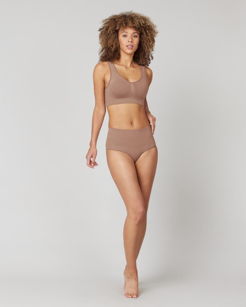 Spanx Breast of Both Worlds® Reversible Comfort Bras Cafe Au Lait/Brown | 16053-MHLF