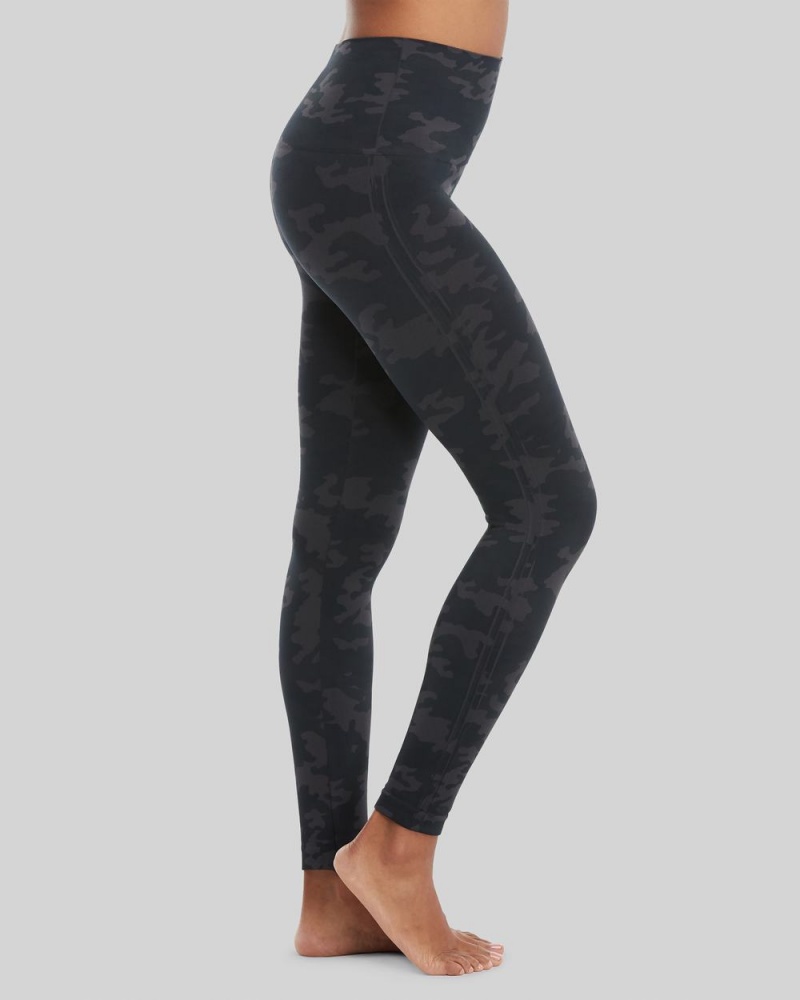 Spanx EcoCare Seamless Leggings Black Camo | 51723-GXZR