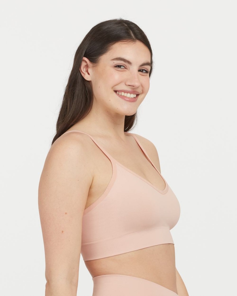 Spanx EcoCare Seamless Shaping Longline Bras Rose | 43106-WKOH