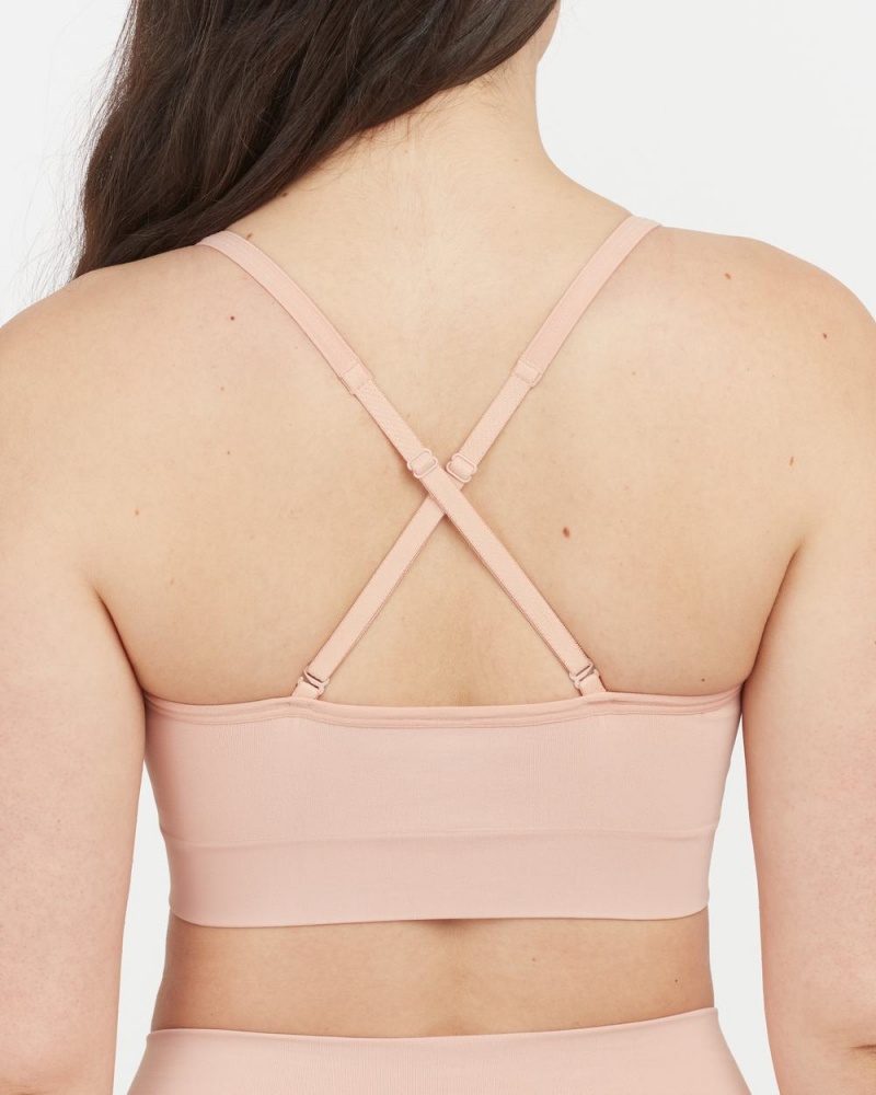 Spanx EcoCare Seamless Shaping Longline Bras Rose | 43106-WKOH