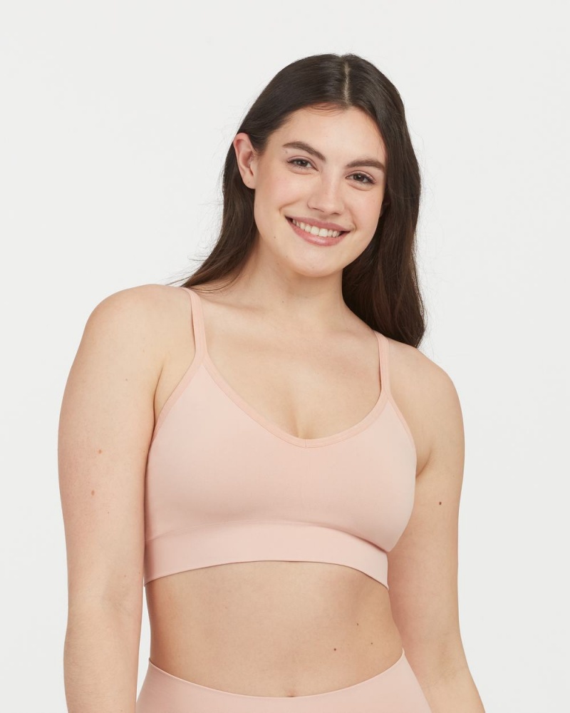 Spanx EcoCare Seamless Shaping Longline Bras Rose | 43106-WKOH