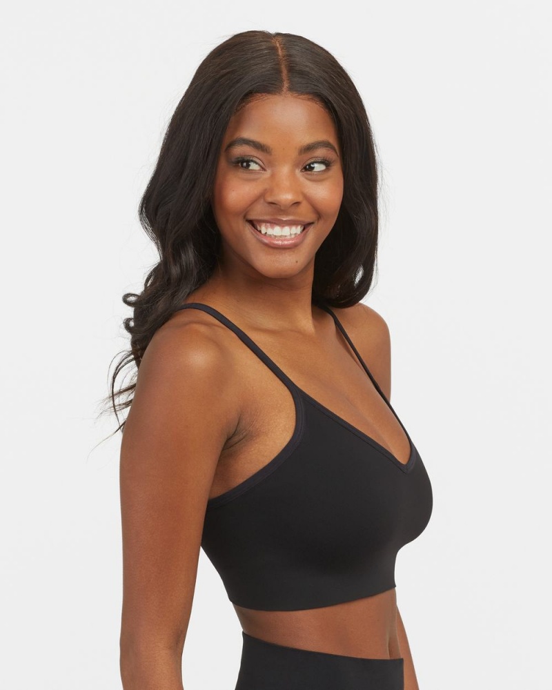 Spanx EcoCare Seamless Shaping Longline Bras Black | 72348-PMCW