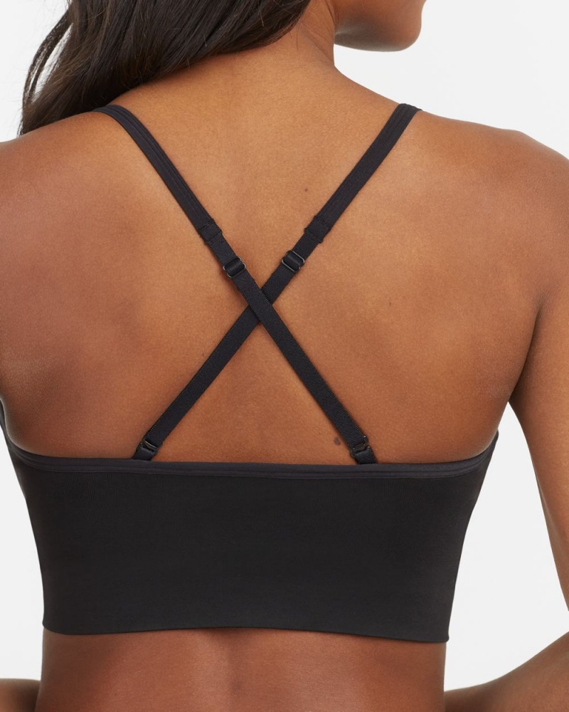 Spanx EcoCare Seamless Shaping Longline Bras Black | 72348-PMCW