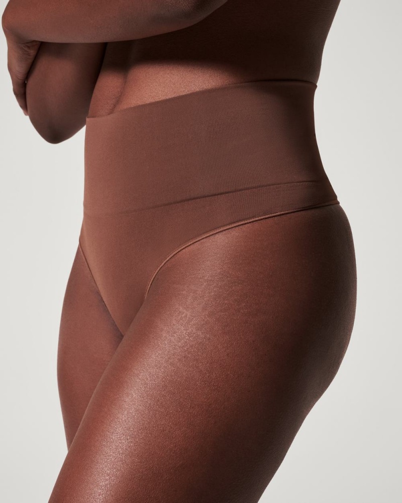 Spanx EcoCare Seamless Shaping Panties Brown | 48365-VQLI