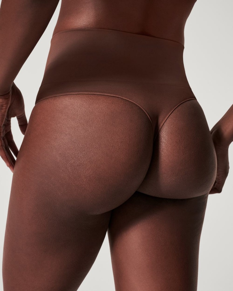 Spanx EcoCare Seamless Shaping Panties Brown | 48365-VQLI