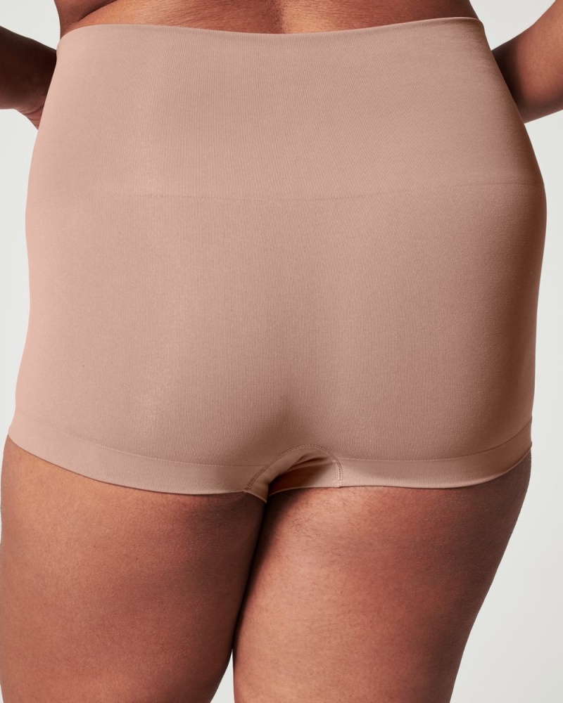 Spanx EcoCare Seamless Shaping Panties Cafe Au Lait | 21397-GYQT