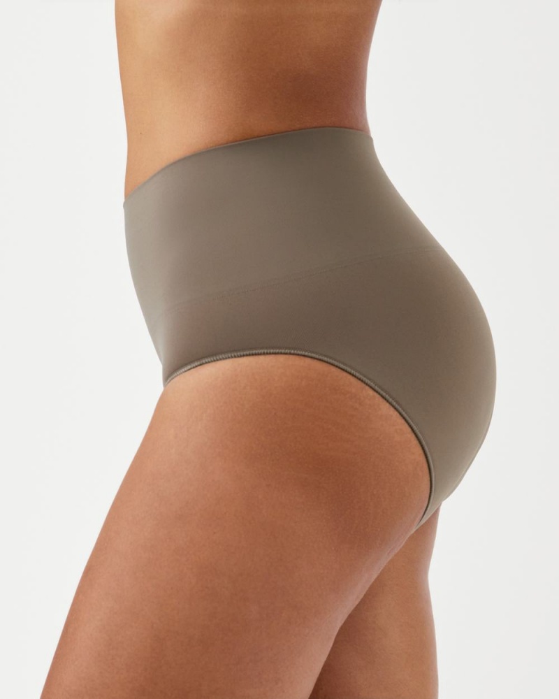 Spanx EcoCare Seamless Shaping Panties Olive | 08931-ZPBQ