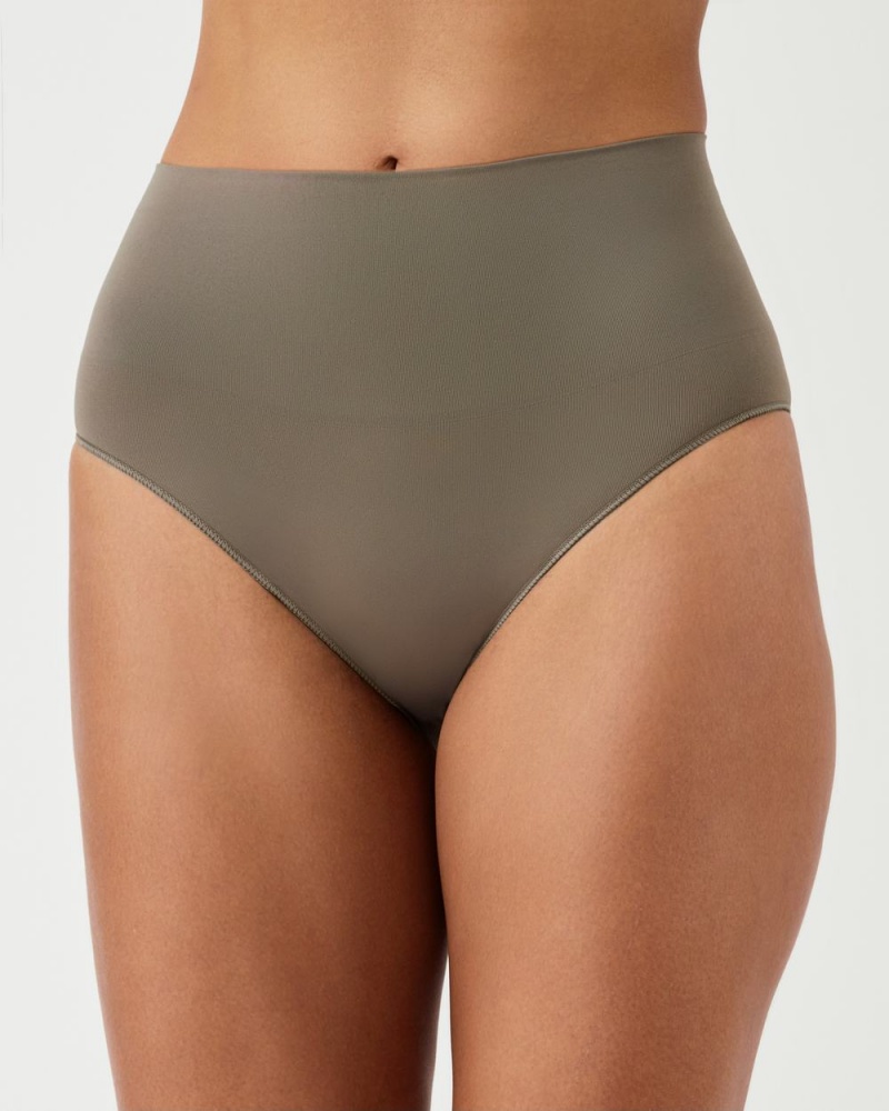 Spanx EcoCare Seamless Shaping Panties Olive | 08931-ZPBQ