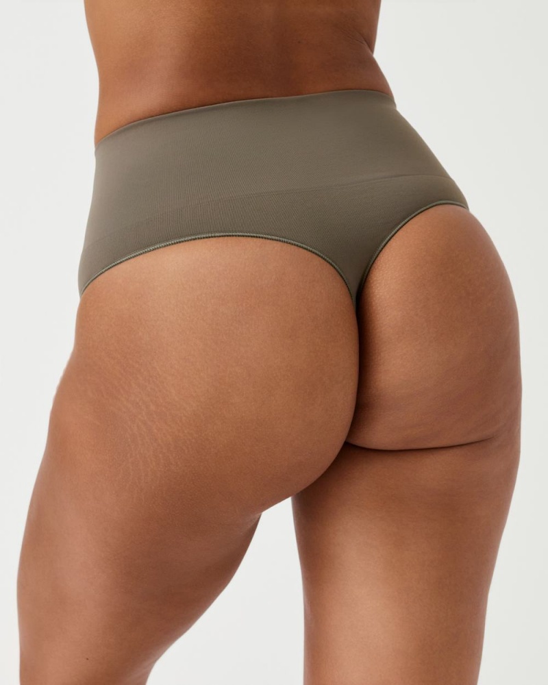 Spanx EcoCare Seamless Shaping Panties Olive | 72849-YRVP