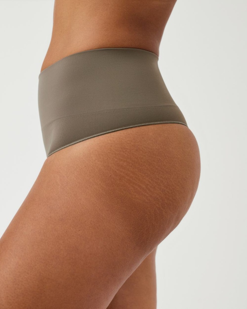 Spanx EcoCare Seamless Shaping Panties Olive | 72849-YRVP