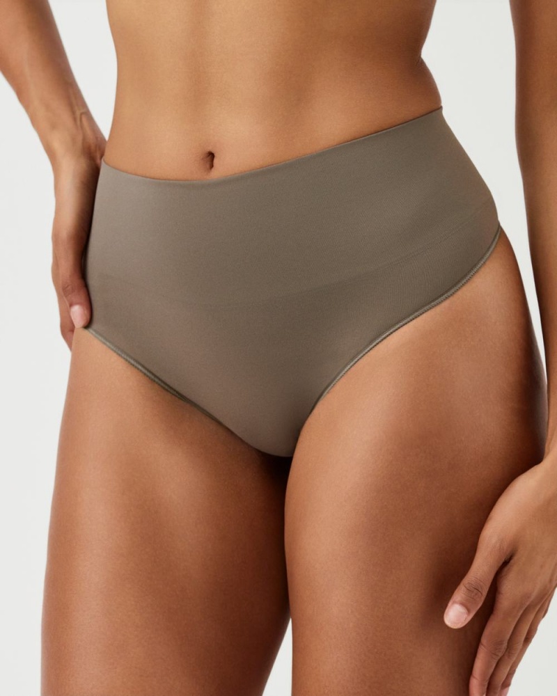 Spanx EcoCare Seamless Shaping Panties Olive | 72849-YRVP