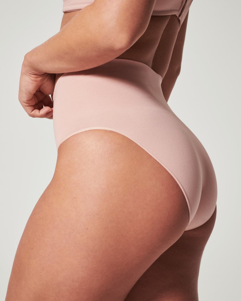 Spanx EcoCare Seamless Shaping Panties Rose | 93284-OTLC