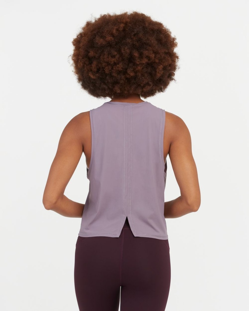 Spanx Go Lightly At-The-Hip Tank Top Purple | 79580-RBKD