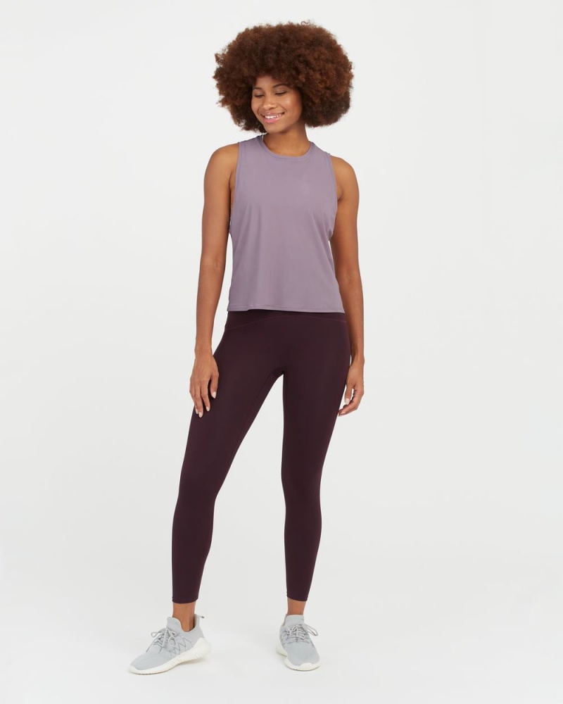 Spanx Go Lightly At-The-Hip Tank Top Purple | 79580-RBKD