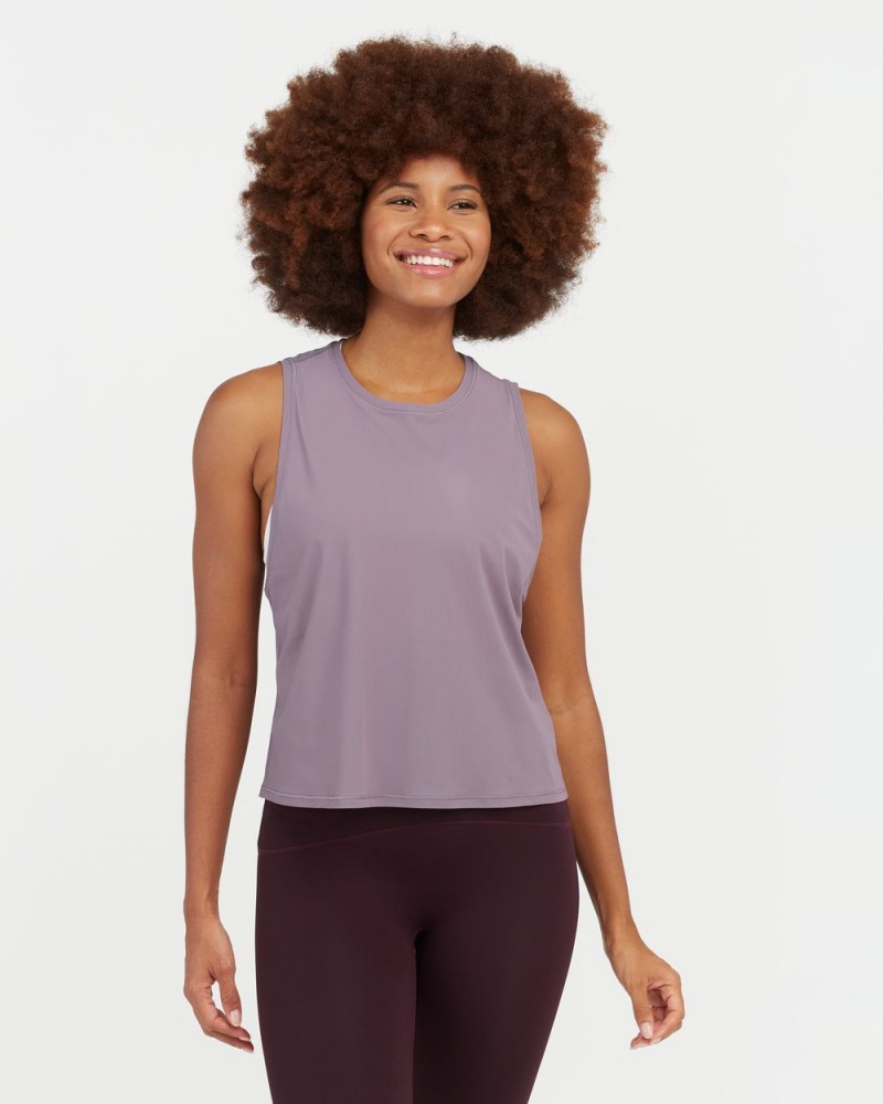 Spanx Go Lightly At-The-Hip Tank Top Purple | 79580-RBKD