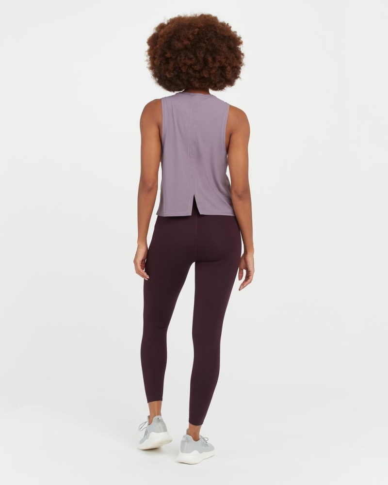 Spanx Go Lightly At-The-Hip Tank Top Purple | 79580-RBKD