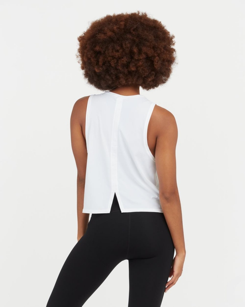 Spanx Go Lightly At-The-Hip Tank Top White | 24108-ADNW