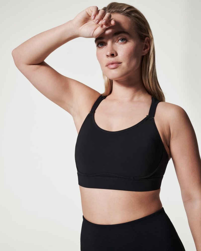 Spanx High Impact Sports Bras Black | 51028-OFZV