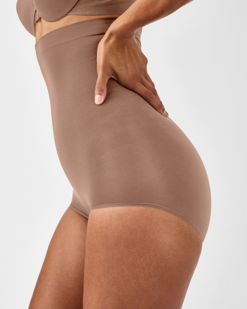 Spanx Higher Power Panties Cafe Au Lait | 09634-CQIO